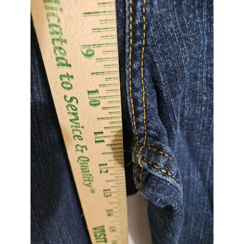 LL Bean‎ Classic Fit Jeans Womens 16 Pet Dark Wash Straight Leg Denim 270955